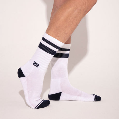 Code 22 Iconic Crew Socks Navy