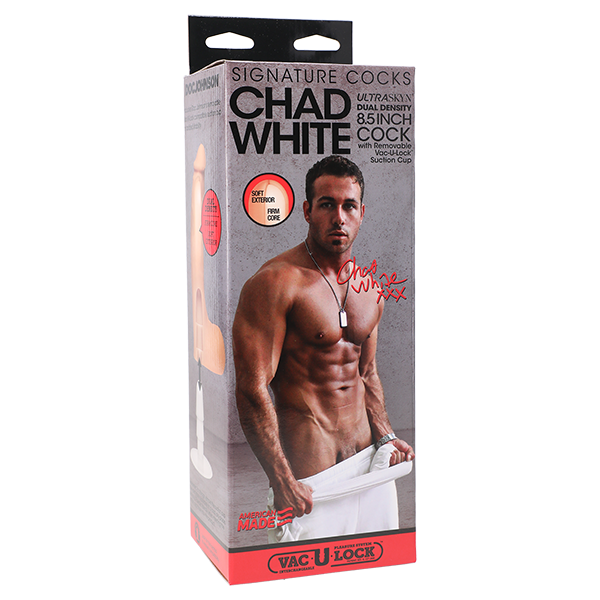 Doc Johnson Signature Cocks Chad White Dildo 8.5 Inch