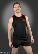 Mr S Leather Baller Tank Top Red