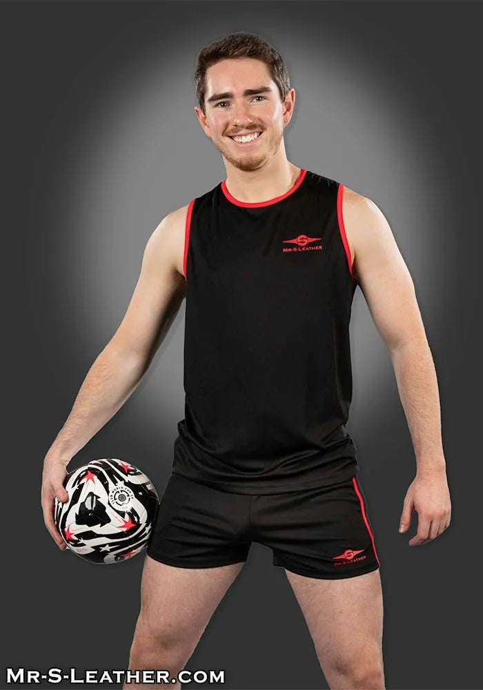 Mr S Leather Baller Tank Top Red
