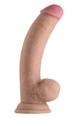 Shaft Liquid Silicone Dong with Balls Model C 8.5 Inch Light