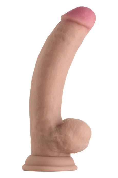 Shaft Liquid Silicone Dong with Balls Model C 8.5 Inch Light