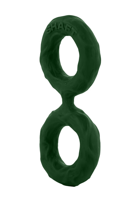 Shaft Double Cock Ring Model D Size 1 Small Green