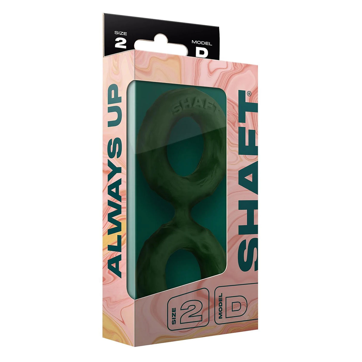 Shaft Double Cock Ring Model D Size 2 Medium Green