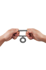 Shaft Double Cock Ring Model D Size 2 Medium Grey