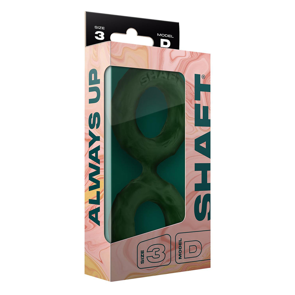 Shaft Double Cock Ring Model D Size 3 Large Green