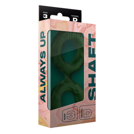 Shaft Double Cock Ring Model D Size 3 Large Green