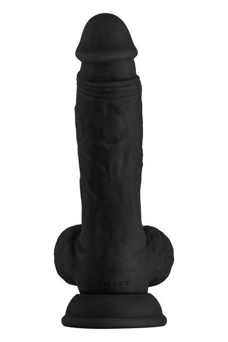 Shaft Liquid Silicone Dong with Balls Model A 8.5 Inch Black