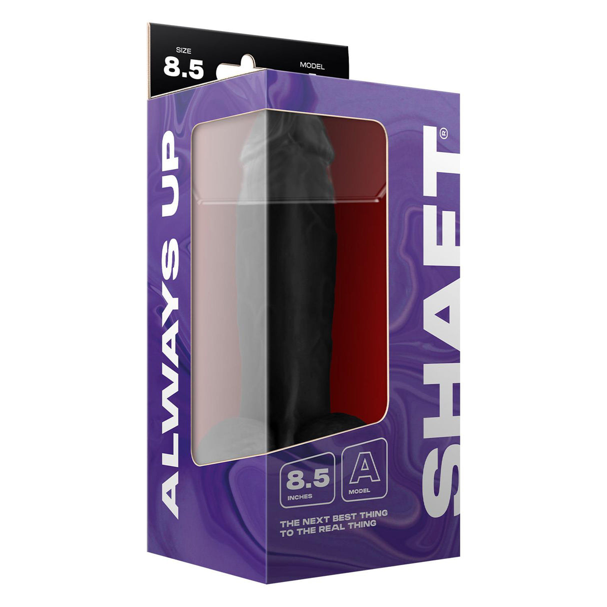 Shaft Liquid Silicone Dong with Balls Model A 8.5 Inch Black