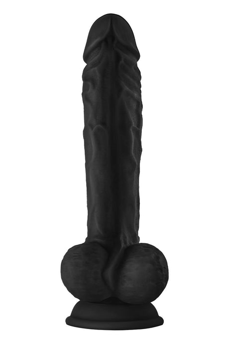 Shaft Liquid Silicone Dong with Balls Model A 10.5 Inch Black