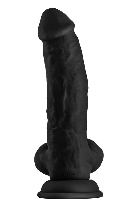 Shaft Liquid Silicone Dong with Balls Model N 8.5 Inch Black