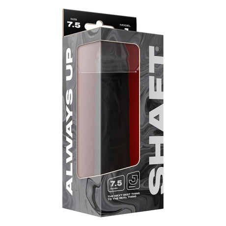 Shaft Liquid Silicone Dong Model J 7.5 Inch Black