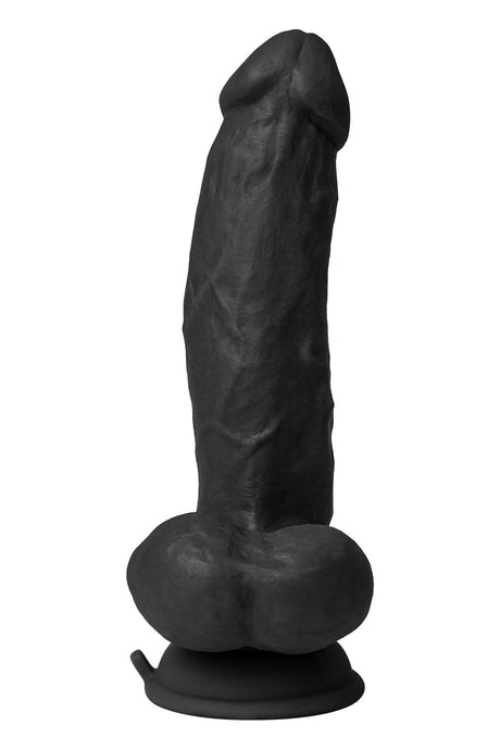 Shaft Liquid Silicone Realistic Vibrator Model N 8.5 Inch Black