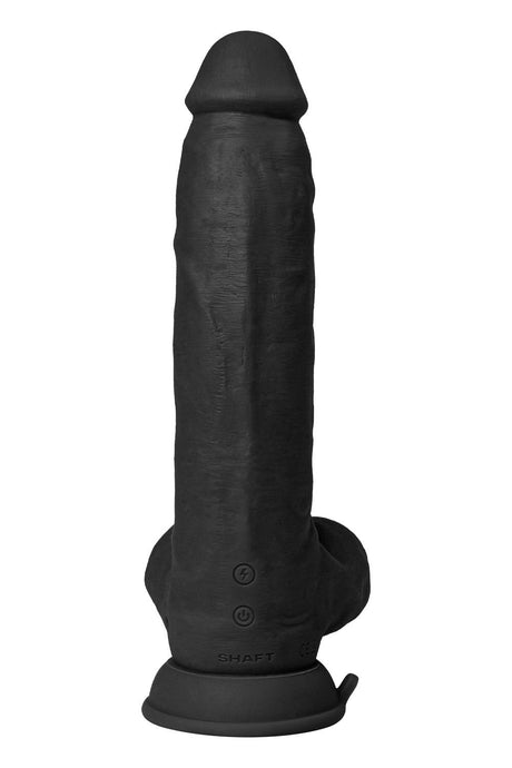Shaft Liquid Silicone Realistic Vibrator Model C 9.5 Inch Black