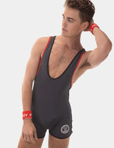 Barcode Berlin Singlet Allan Titanium Black Red