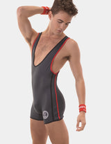 Barcode Berlin Singlet Allan Titanium Black Red