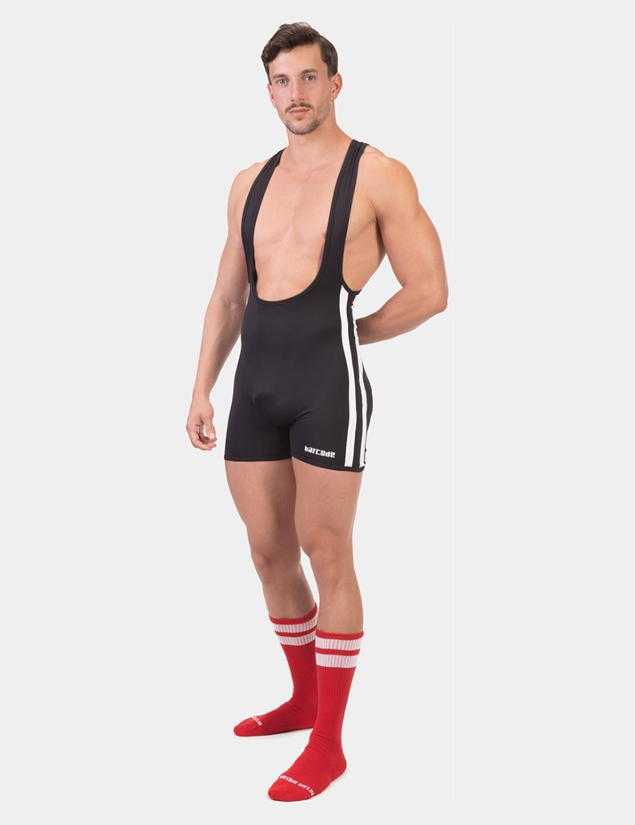 Barcode Berlin Backless Singlet Dastin Black White