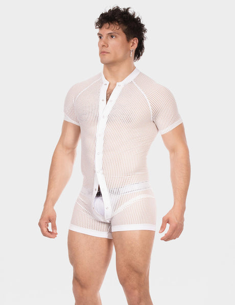 Barcode Berlin Mesh Union Suit Ruriko White