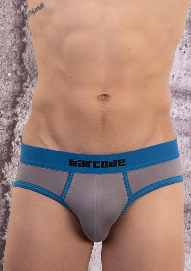 Barcode Berlin Basic Backless Brief Grey Blue