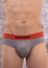 Barcode Berlin Basic Backless Brief Grey Orange