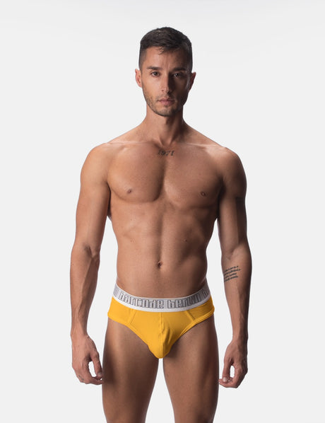 Barcode Berlin Hip Brief Yellow White