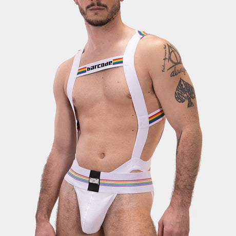 Barcode Berlin Body Harness Pride White