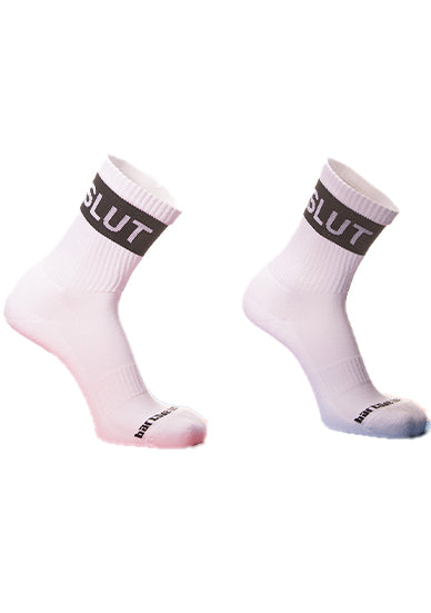 Barcode Berlin Fetish Half Socks Slut White Black