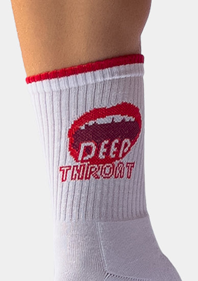 Barcode Berlin Fun Socks Deep Throat White Red