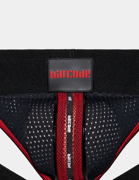 Barcode Berlin Mesh Jock Tel Black Red