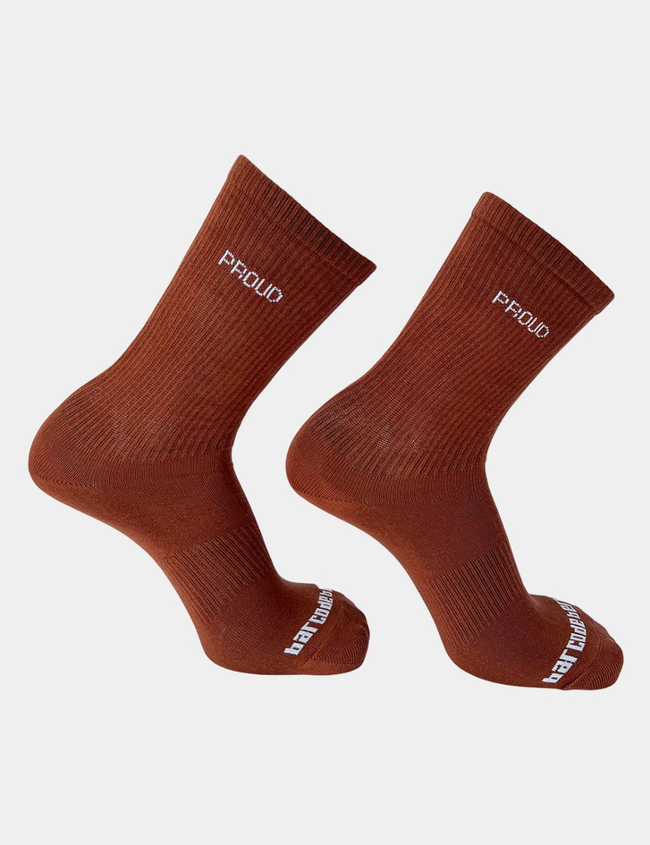 Barcode Berlin Proud Gym Socks Brown