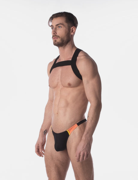 Barcode Berlin Thong Ronak Black Yellow Orange