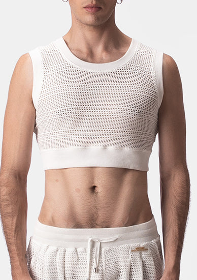 Barcode Berlin ER Crop Top Luz White