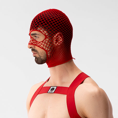 Barcode Berlin Fishnet Mask Sicily Red