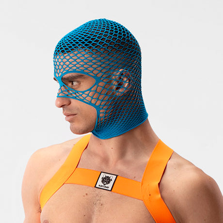 Barcode Berlin Fishnet Mask Sicily Neon Blue