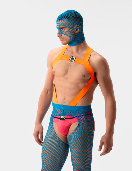 Barcode Berlin Fishnet Mask Sicily Neon Blue