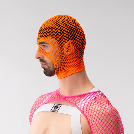 Barcode Berlin Fishnet Mask Sicily Neon Orange