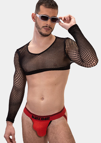 Barcode Berlin Fishnet Crop Florence Black