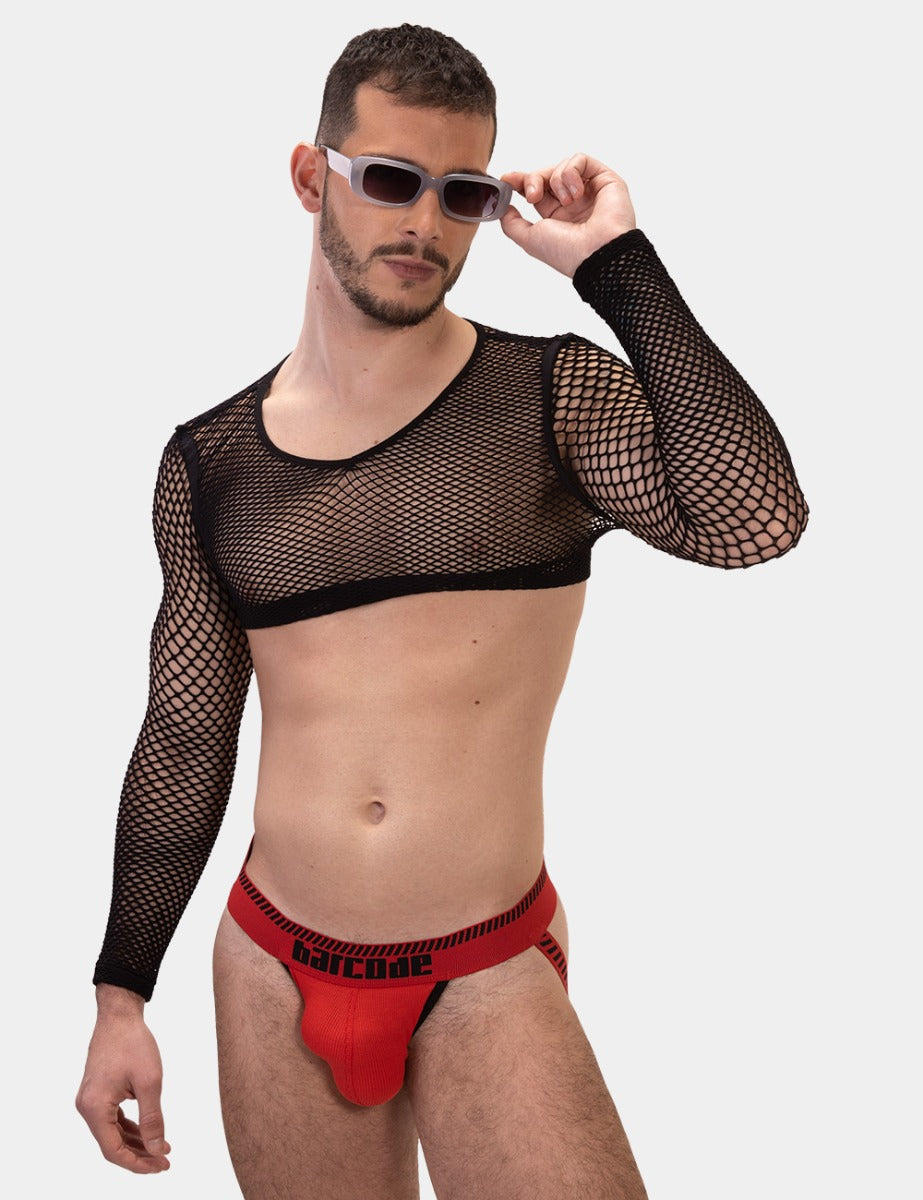 Barcode Berlin Fishnet Crop Florence Black