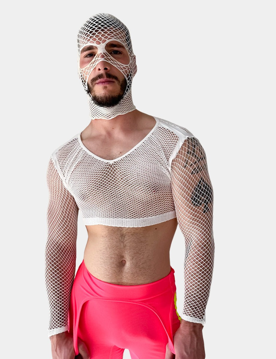 Barcode Berlin Fishnet Crop Florence White