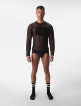 Barcode Berlin Mesh Long Sleeve Fucking Hot Black