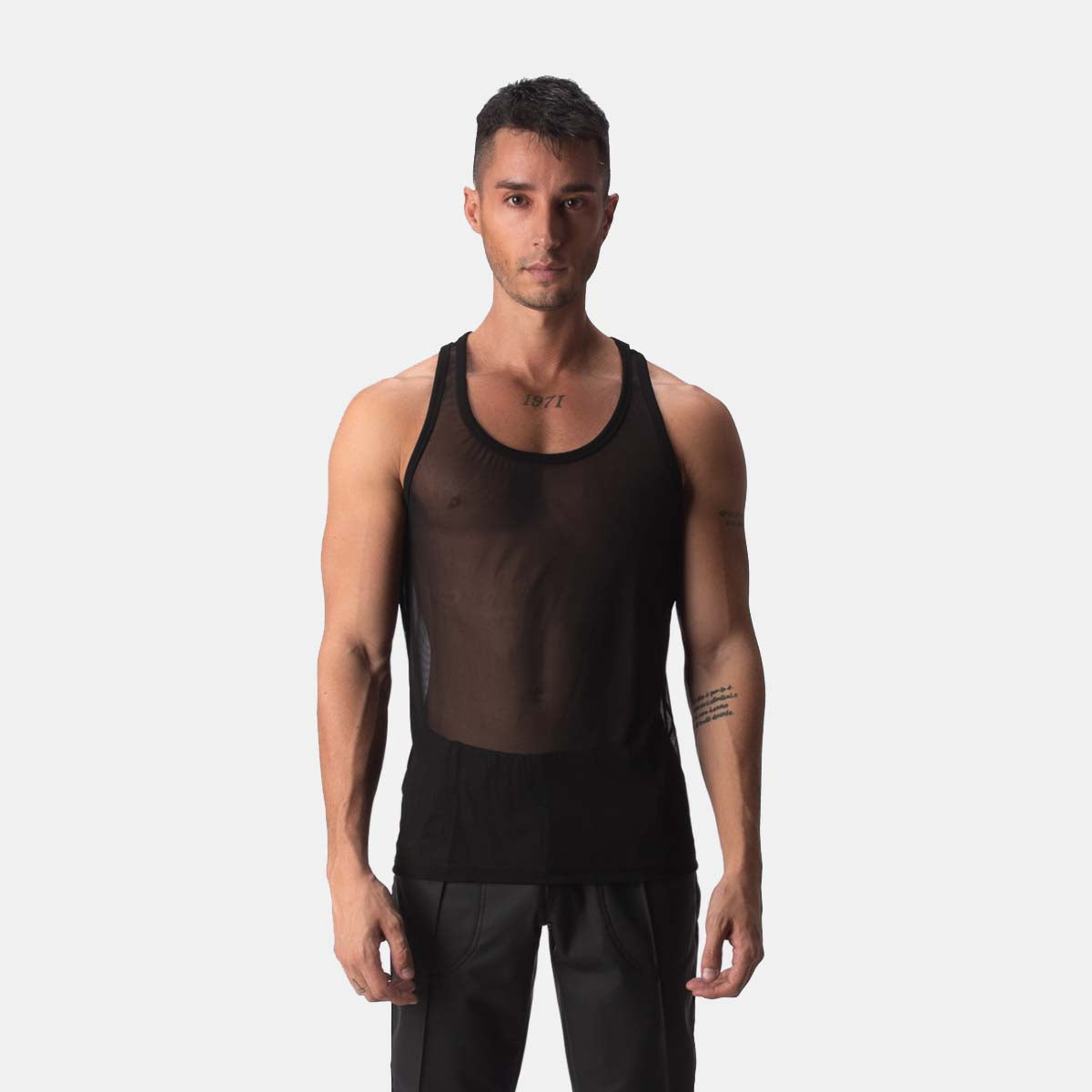 Barcode Berlin Mesh Tank Top Obak Black