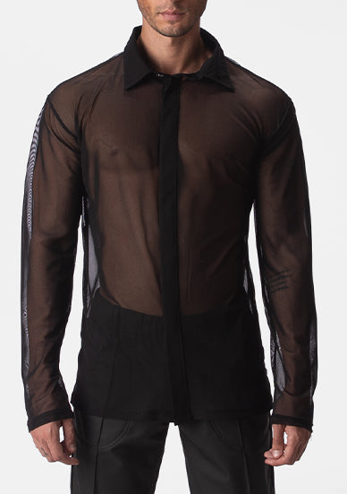 Barcode Berlin Mesh Shirt Tata Black