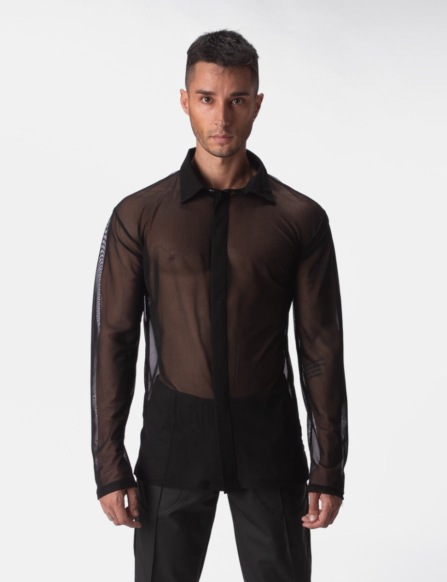 Barcode Berlin Mesh Shirt Tata Black