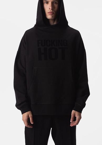 Barcode Berlin Fleece Hoody Fucking Hot Black