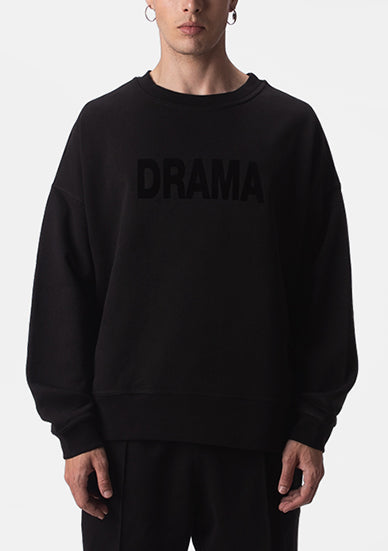 Barcode Berlin Fleece Pullover Drama Black