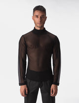 Barcode Berlin Mesh Turtle Neck Rafi Black