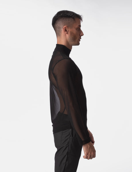 Barcode Berlin Mesh Turtle Neck Rafi Black