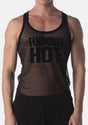 Barcode Berlin Mesh Tank Top Fucking Hot Black