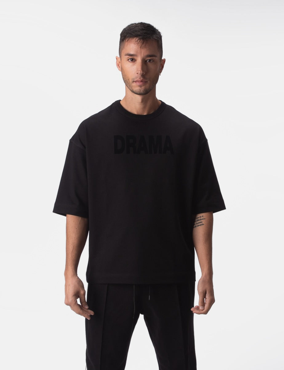 Barcode Berlin Oversized T Shirt Drama Black