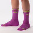 Barcode Berlin Festival Socks Purple Neon Green